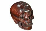 Realistic, Polished Red Picture Jasper Skull #150950-1